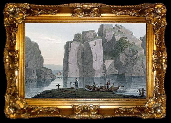 framed  John William Edy View of Crystal Rocks, ta009-2